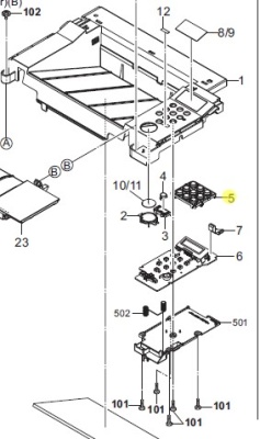 Деталь Kyocera P2235DN (Тех.упаковка) /302RB05020 KEY OPERATION